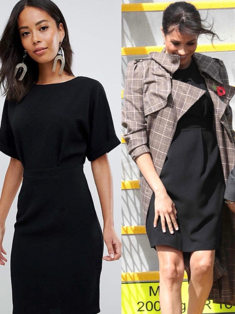 NWT ASOS ‘Wiggle Mini Dress’ in Black Crepe Material Plus Size 26 ASO Meghan M